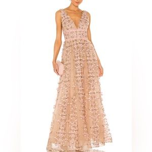 Bronx and Banco Megan Maxi Dress in Rose, Size Small